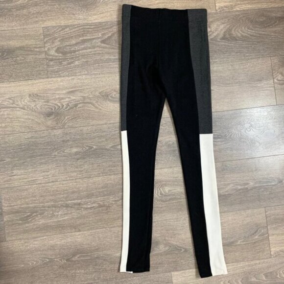 Aritzia Babaton Neil Leggings Stripes Pants Ponte Black Skinny Leg High Waist - Picture 11 of 14